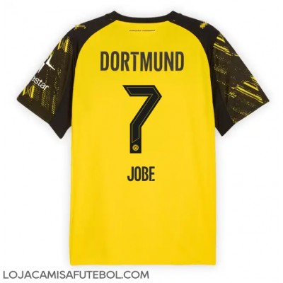 Camisa de Futebol Borussia Dortmund Jobe Bellingham #7 Equipamento Principal 2025-26 Manga Curta Camisa de Futebol Borussia Dortmund Jobe Bellingham #7 Equipamento Principal 2025-26 Manga Curta